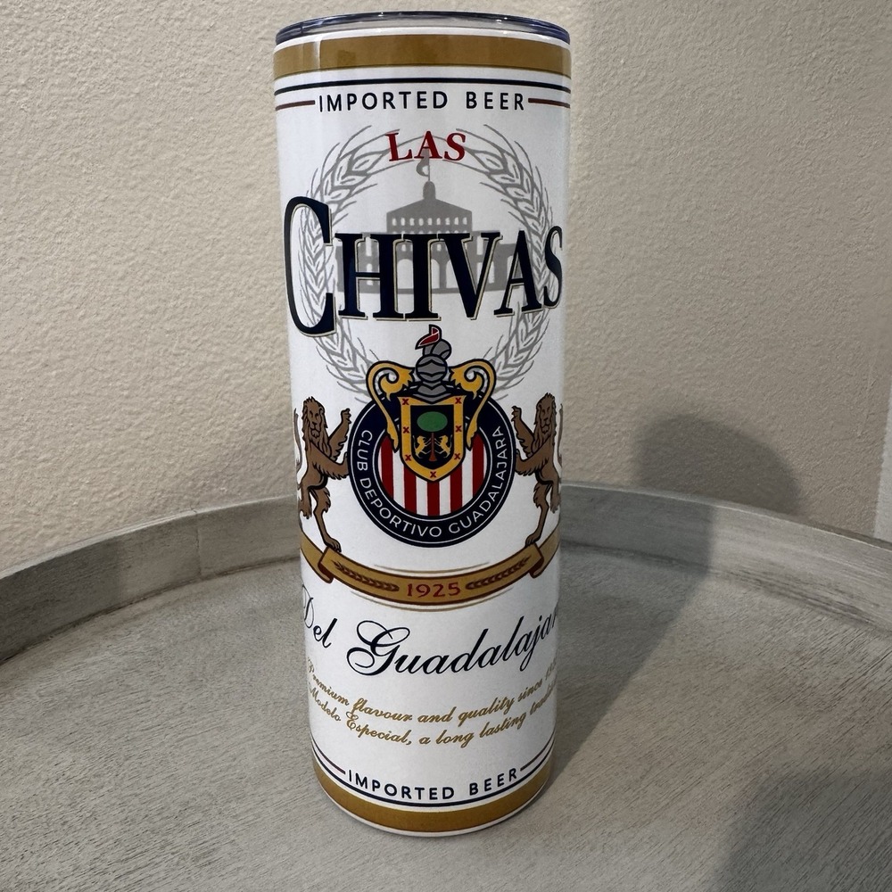 Las Chivas/ Modelo 20oz Stainless‎ Steel Tumbler Cup With Straw New Never Used